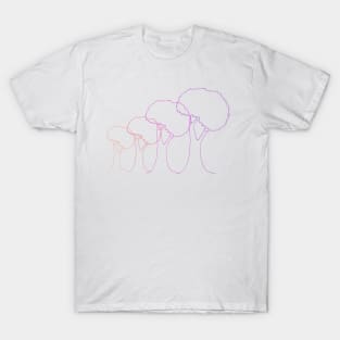 Colored Tree Silhouettes T-Shirt
